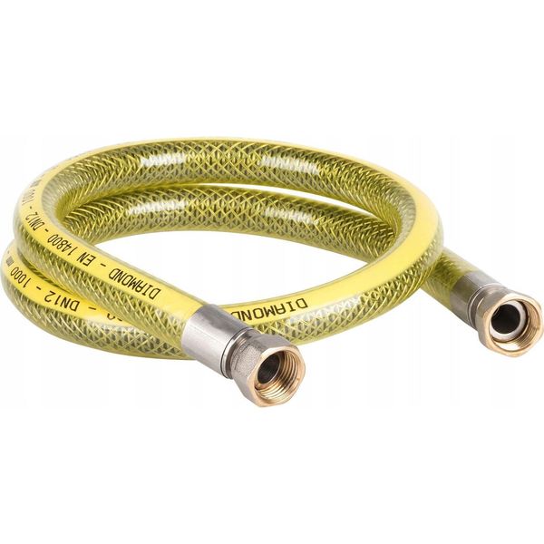 Tubo Flessibile Per Gas 1/2" 100 Cm Gas Naturale Acciaio Inossidabile"-image