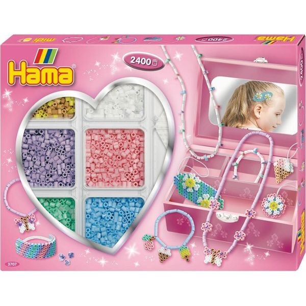 Hama Perline Stirabili Midi "Kreativbox-Schmuck"" Confezione Regalo 2.400 Perline Stirabili"-image