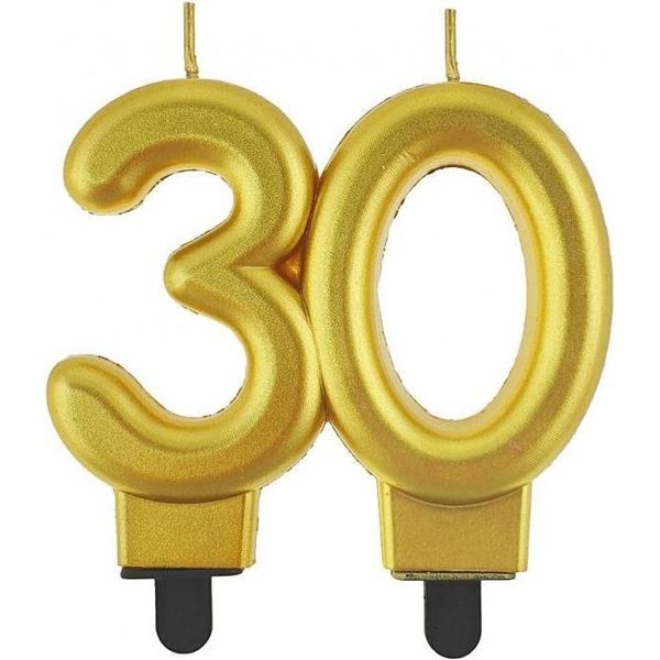 Candela Godan Beauty&Charm Numero 30, Oro Metallizzato, 8,0 Cm-image