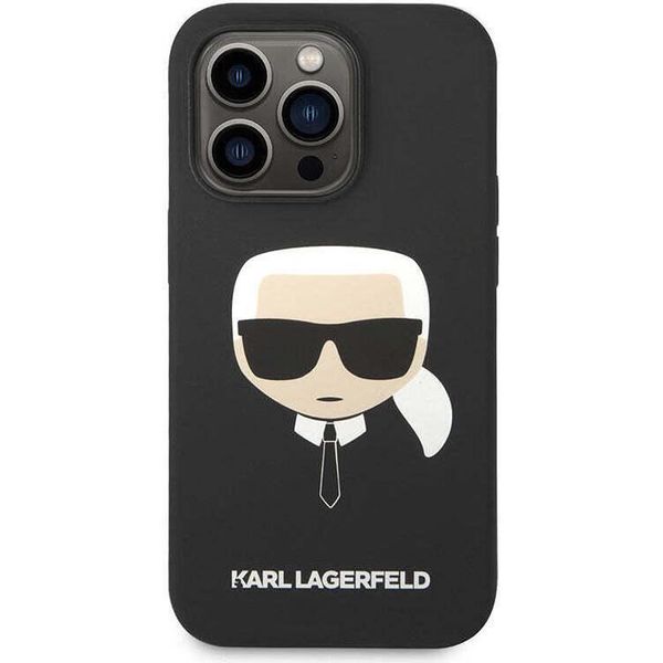 Karl Lagerfeld Klhmp14Xslkhbk Custodia Rigida Per Iphone 14 Pro Max 6,7 Czarny/Nero Silicone Karl's Head Magsafe-image