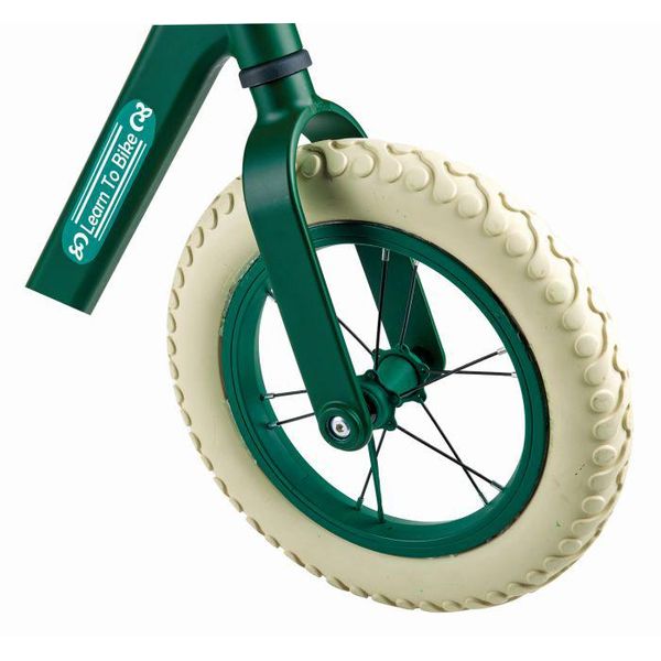 Hape - Balance Bike Verde | Da 3 Anni | Telaio In Alluminio |. Maniglia In Sughero | Poggiapiedi-image