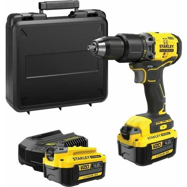 Trapano A Percussione Senza Spazzole 60 Nm - Litio 18 V - 2 Batterie 4 Ah - Stanley Fatmax V20 - SFMCD715M2K-QW-image
