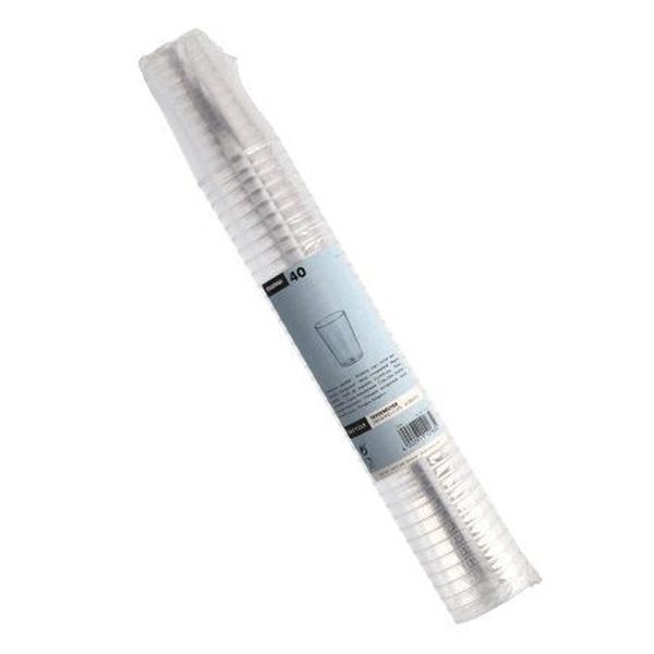 Papstar Bicchieri Di Plastica Monouso In Polistirolo Trasparente 100 Ml 40 Pezzi-image