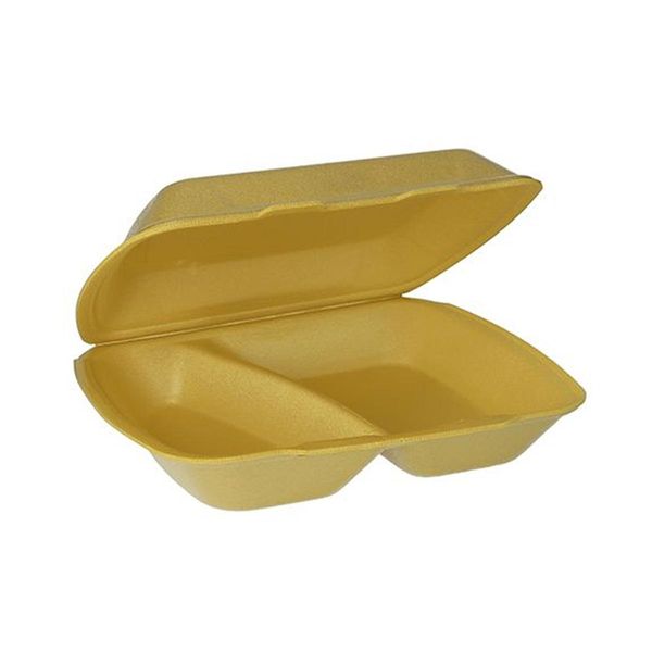 Scatole Per Menu Papstar Con Coperchio A Cerniera 2 Divise 75 X 243 X 208 Cm 100 Pezzi-image