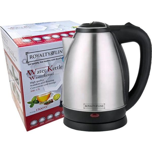 Bollitore Elettrico Royalty Line RL-SSK1.7L - 1,7 L, 1500 W, Acciaio Inox, Rotazione A 360°, Funzioni Di Sicurezza-image