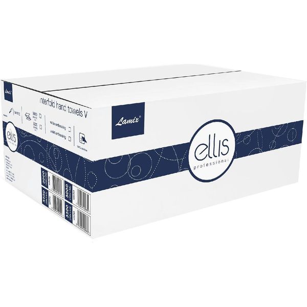 Heemann Carta Asciugamani 2 Veli Bianca Premium 24X21Cm 3200 Fogli Zz (Pap.346)-image