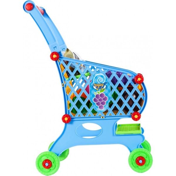 Malplay Carrello Della Spesa Supermercato Set Di Giocattoli 17 Pezzi Con Accessori Con Frutta E Verdura Negozio Supermercato Gioco Di Ruolo Per Bambini Da 3 Anni-image
