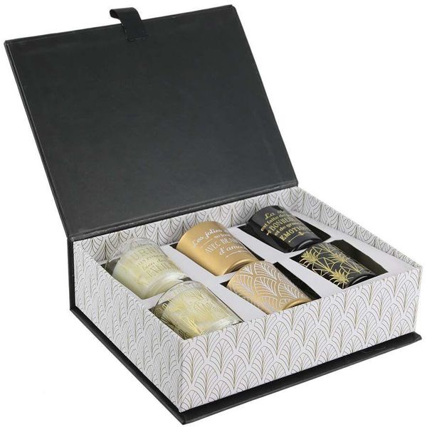 6 Candele Profumate In Scatola Nera Home Deco Factory-image