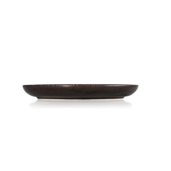 Piatto Piano Ø 22 X 3 Cm, Serie: Rockzzero Organico Marrone Metallizzato-image