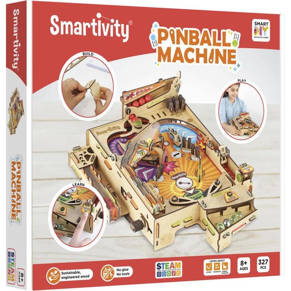 Smartivity Bausatz Pinball Machine, Kinderspiel, Logikspiel, Lernspielzeug, Ab 8 Jahren, Holz, Sty 303-image