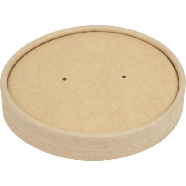 Colpac Riciclabile Kraft Tazza Per Zuppa Per Microonde Coperchio 450Ml (500 Pezzi)-image