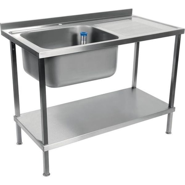 Holmes Lavello In Acciaio Inox Completamente Montato Con Scolapiatti A Destra 1200Mm-image