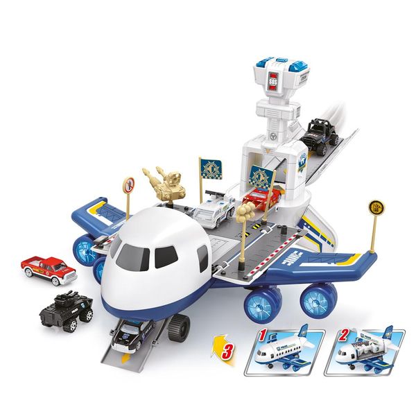 Set Da Gioco Aereo Con Rampa - Polizia, 35 X 35 X 20 Cm-image