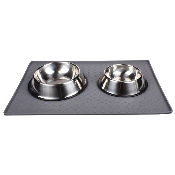 Merco Pet Mat Large Sotto La Ciotola Grigio Confezione Da 1 Pz-image
