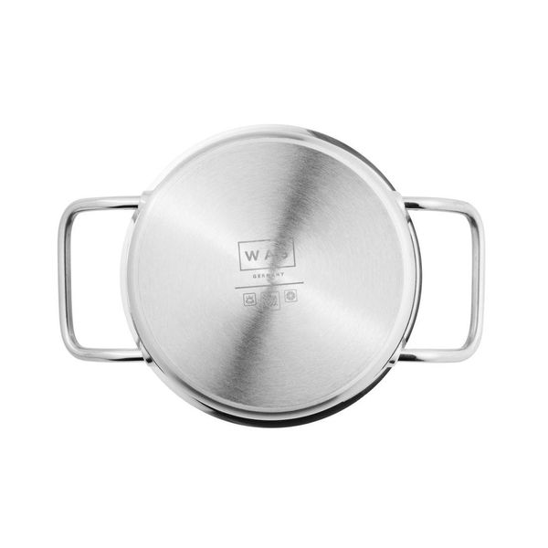 Pentola Professionale In Acciaio Inox Pentola Per Friggere Con Coperchio 1,5 Litri ØXh: 16 X 8 Cm-image