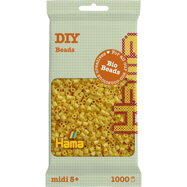 Hama Iron-On Beads 190-103 Hama Iron-On Beads Organic Midi, Giallo Chiaro, In Bustina-image