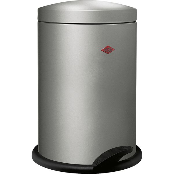 Cestino A Pedale Wesco Base Softer 116, Cestino Per Bagno, Cestino Per Rifiuti, Lamiera D'acciaio, Nichel Argento, 13 L, 116212-03-image