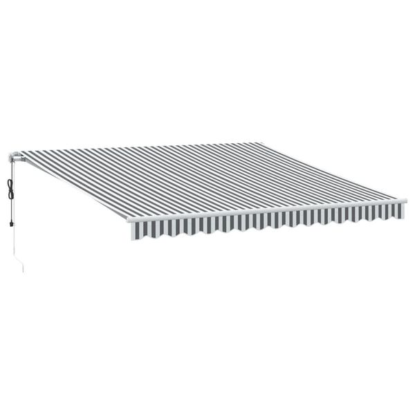 Vidaxl Tenda Da Sole Automatica Con Led Antracite E Bianco 400X300 Cm-image