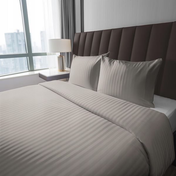 Deco4Home Satin Pure Biancheria Da Letto | 180X200Cm | Beige-image
