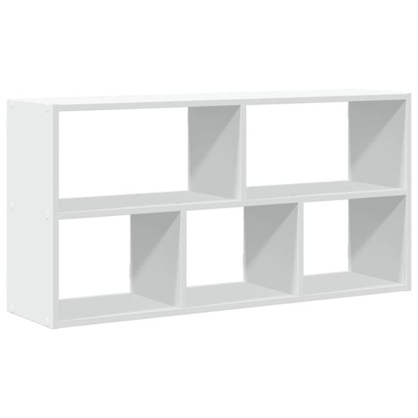 Vidaxl Scaffale A Muro Bianco 100X25X50 Cm Materiale A Base Di Legno-image
