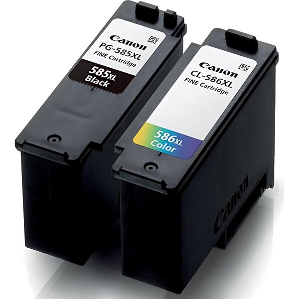 Canon PG-585XL/CL-586XL Photo Value Pack - Confezione Da 2 Pezzi - Alta Resa - Nero, Colore (Ciano, Magenta, Giallo)-image