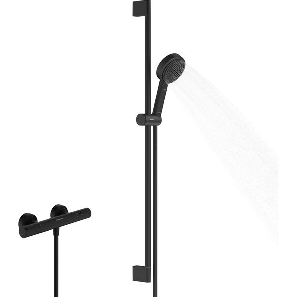 Hansgrohe Pulsify Select S Set De Douche 105, 3Jet Relaxation, éLéMent Ecostat, Ecosmart, Barre De Douche 900Mm, 24271670, 24271670-image