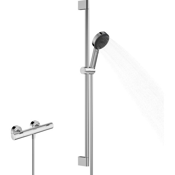 Hansgrohe Pulsify Select S Set De Douche 105, 3Jet Relaxation, Ecostat Fine, Ecosmart, Barre De Douche 900Mm, 24261000, 24261000-image