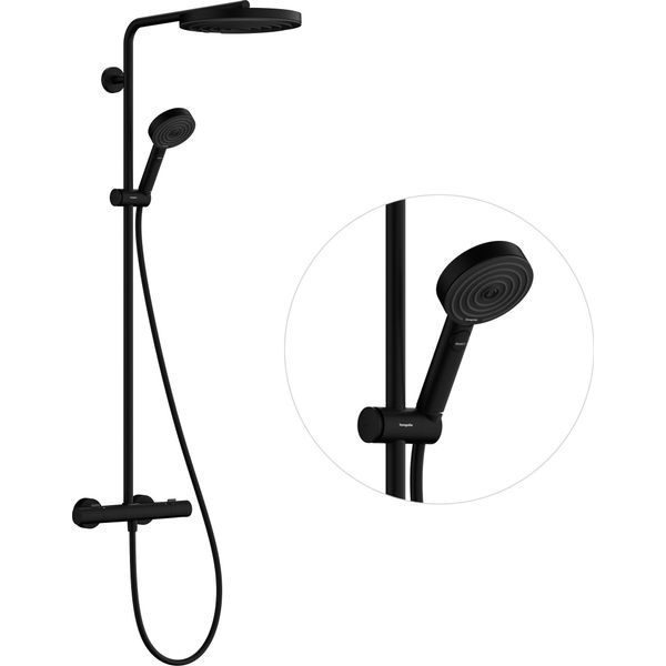 Hansgrohe Pulsify S Puro SystèMe De Douche 260, 1Jet, Ecostat Fine, Douchette à Main 3Jet, 24236670, 24236670-image