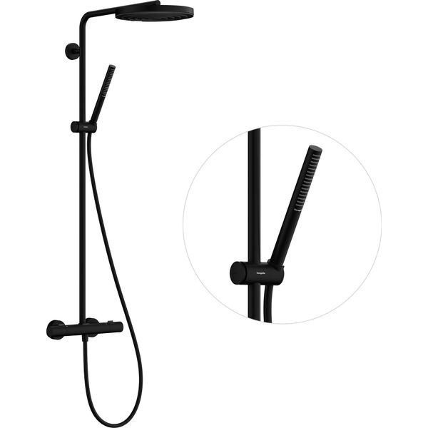 Hansgrohe Pulsify S Puro SystèMe De Douche 260, 1Jet, Ecostat Fine, Douchette à Main 1Jet, 24222670, 24222670-image