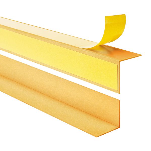 Quest Profilo Angolare Decorativo Rigido In Pvc 35X35 Mm, 1,5 M Incollato All'esterno, Protezione Dei Bordi, Oro-image