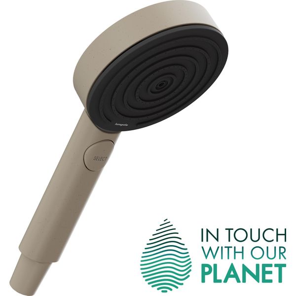 Hansgrohe Pulsify Planet Edition Douchette à Main 105, 3Jet, Relaxation, Ecosmart+, Sable Recyclé, 26077210, 26077210-image