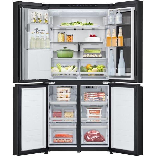 Lg Instaview GMG860EPBE Frigorifero Multidoor Slim , Classe E, 508L, Wi-Fi, Uvnano, Nero-image