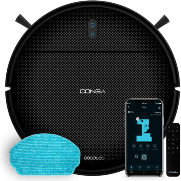 Cecotec Conga 999 Map Genesis Robot Aspirapolvere Senza Sacchetto Nero-image
