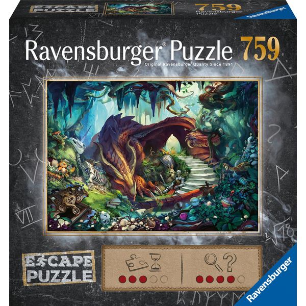 Puzzle Escape Into The Dragon's Cave - Ravensburger - 759 Pieces - For Adults And Children Aged 12 And Over-image