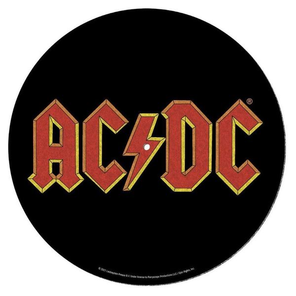 Ac/Dc - Tappetino Per Giradischi, Logo PM3117 (Taglia Unica) (Nero/Rosso)-image