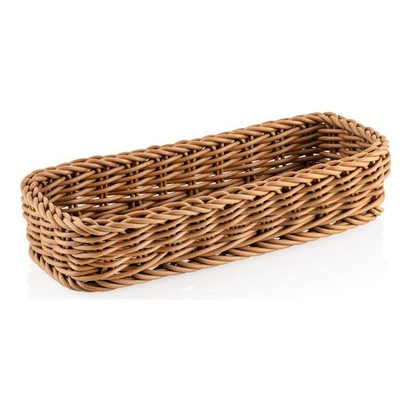 Cestino Per Posate 27 X 10 X 5 Cm, Marrone-image