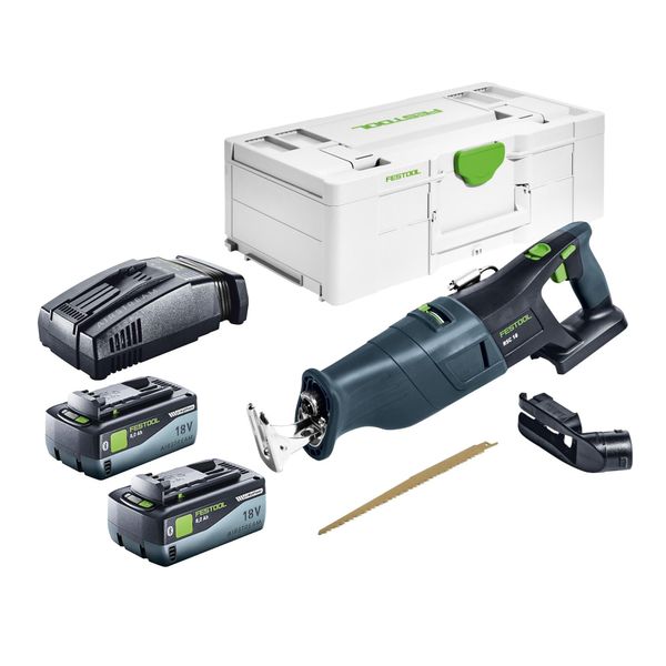 Festool Rsc 18 Eb-Basic Sega A Gattano 18 V Brushless + 2 Batterie 8,0 Ah + Caricabatteria Rapido + Systainer-image