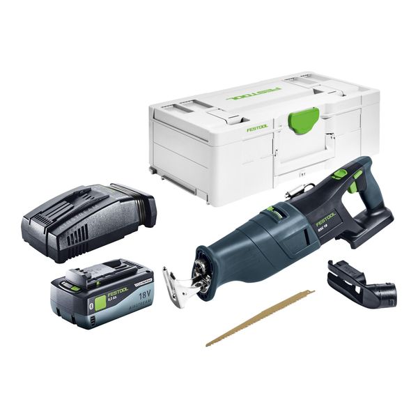Festool Rsc 18 Eb-Basic Sega A Gattopardo A Batteria 18 V Brushless + 1X Batteria 8,0 Ah + Caricabatteria Rapido + Systainer-image