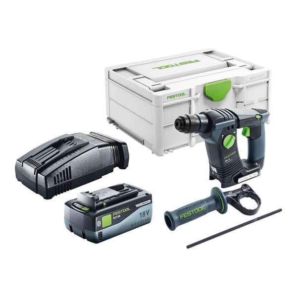 Trapano A Percussione A Batteria Festool Bhc 18 Basic 18 V 1,8 J Sds Plus Brushless + 1X Batteria Ricaricabile 8,0 Ah + Caricatore Rapido + Systainer-image