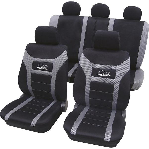 Hp Auto Accessori Coprisedile Poliestere Antracite Sedile Conducente Sedile Passeggero Anteriore Sedile Posteriore596-image