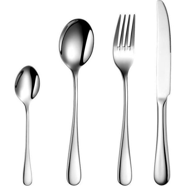Set Di Posate - Arthur Martin - AM2202 - 24 Pezzi - Acciaio Inossidabile - Lucido A Specchio Con Manico Opaco-image