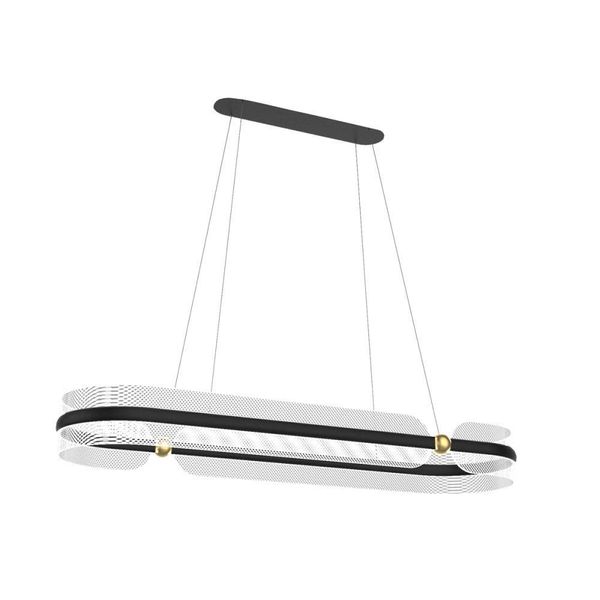 Lampada A Sospensione Led 56W Sopla PND-63728-56W-3K-BK-GD Italux-image