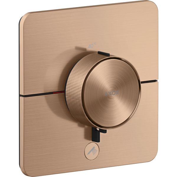 Hansgrohe Axor Showerselect Id Thermostat, Highflow, Encastré, 1 Consommateur, Une Sortie SuppléMentaire, Softsquare, 36778310, 36778310-image