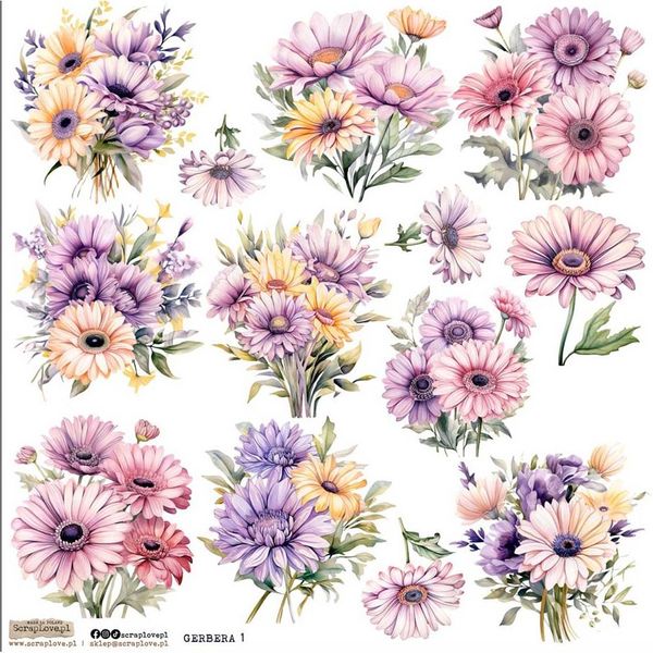 Stickers Adesivi Decorativi Scraplove - Gerbera 1-image