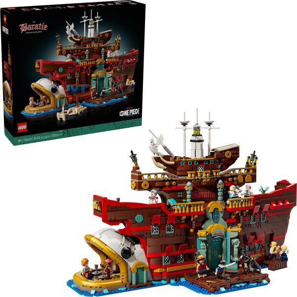 Lego One Piece - Il Ristorante Galleggiante Baratie - Giocattolo Per Adulti Con Interni Dettagliati E 10 Minifigure - Inclusi Ruffy, Nami E Sanji - Modellismo - Regalo Anime Per I Fan - 75640-image