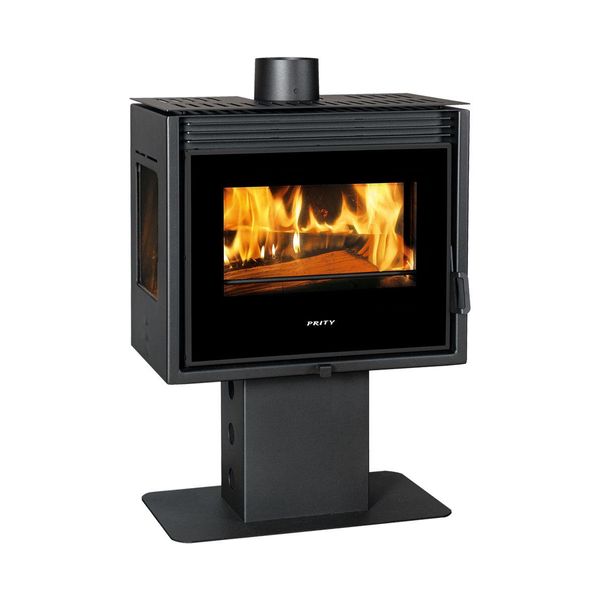Stufa A Legna Prity PM3L-TV - 13 Kw Con Finestre Frontali E Laterali – Classe A+-image