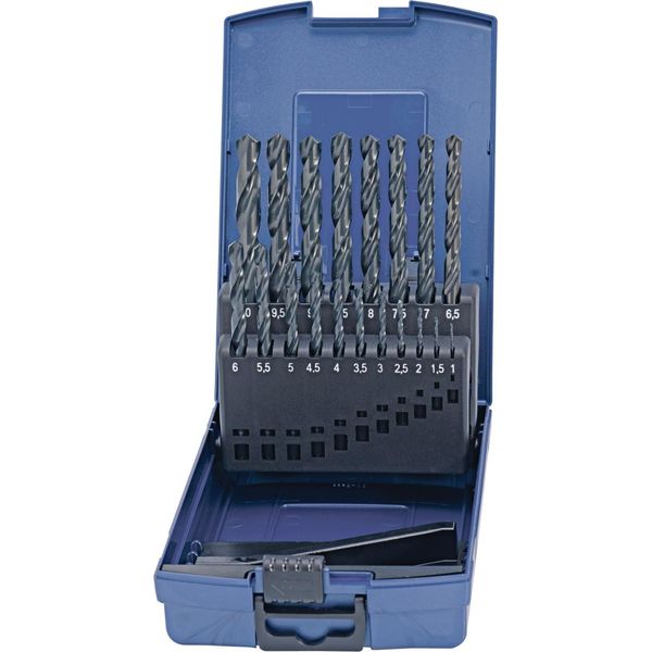 Set Di Punte Elicoidali Din 338 Tipo N Ø Nominale 1-10,5X0,5 Mm Hss Valigetta In Plastica Da 24 Pezzi-image