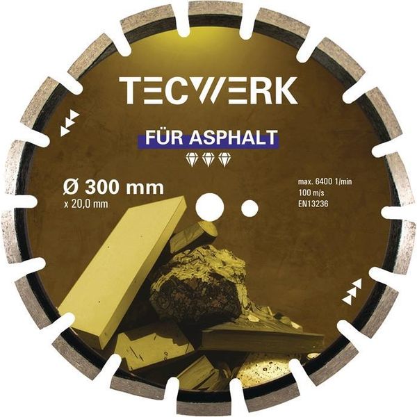 Disco Diamantato Asphalt Ø 350 Mm Foro 20 Mm Altezza Segmento 10 Mm Spessore Segmento 3,2 Mm Larghezza Segmento 40 Mm-image