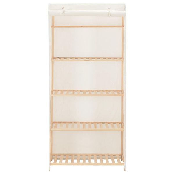 Syfax™ Armadio Bianco 79X40X170 Cm In Tessuto-image