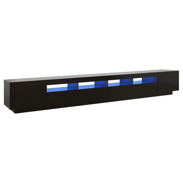 Syfax™ Mobile Porta Tv Con Luci Led Nero 300X35X40 Cm-image